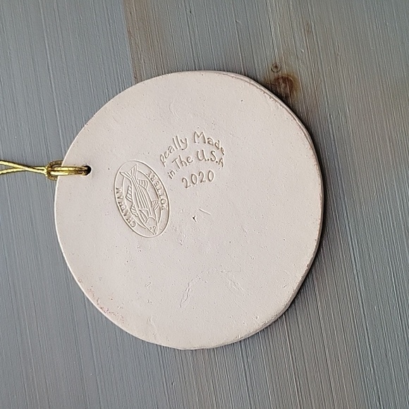 Chatham Pottery Painted Floral Ornament - Picture 3 of 5